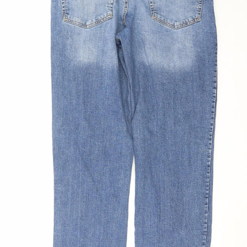 F&F Men's Blue Relaxed Fit Straight Leg Jeans 36W 34L Denim