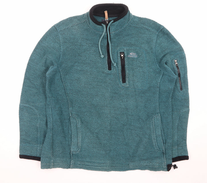 Weird Fish Men's Green XL 1/4 Zip Outdoor Knit Fleece Jacket