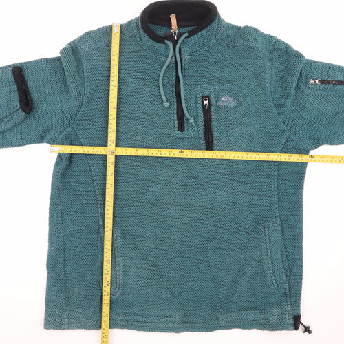 Weird Fish Men's Green XL 1/4 Zip Outdoor Knit Fleece Jacket