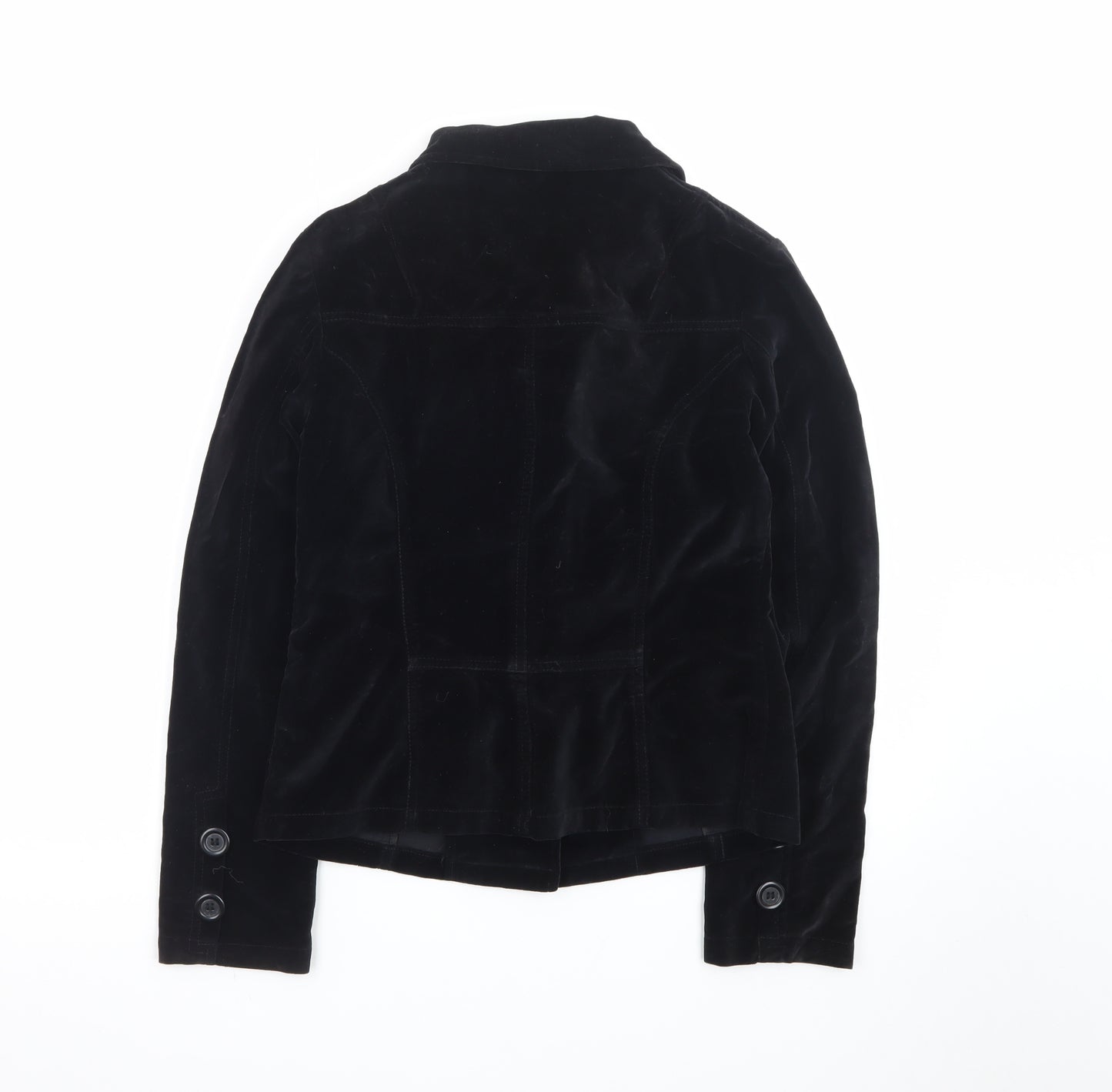 Foxhole Women’s Black Velvet Tailored Blazer Size 10 Classic Jacket