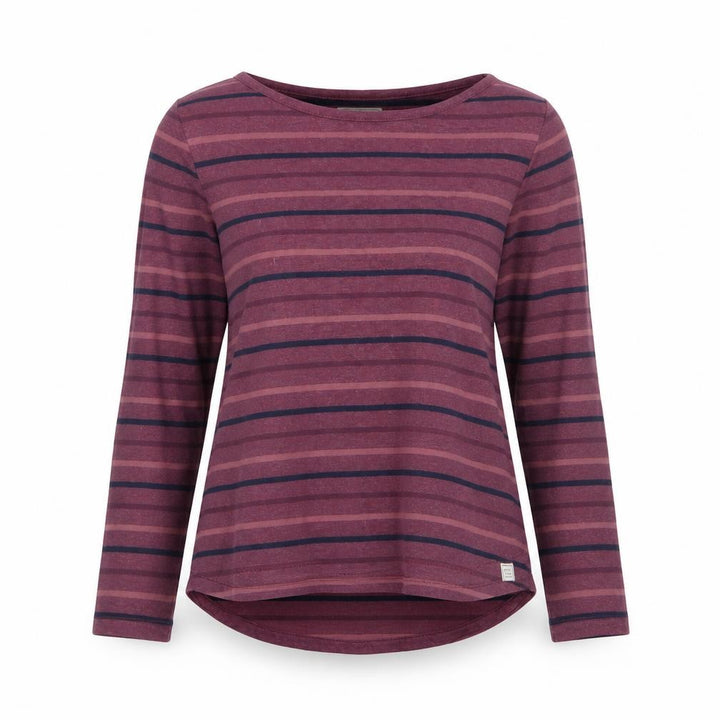 FatFace Women's Purple Striped Long Sleeve Cotton T-Shirt Size 8