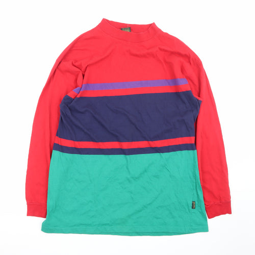 Cross Creek Men's Multicoloured Long Sleeve Crew Neck T-Shirt XL