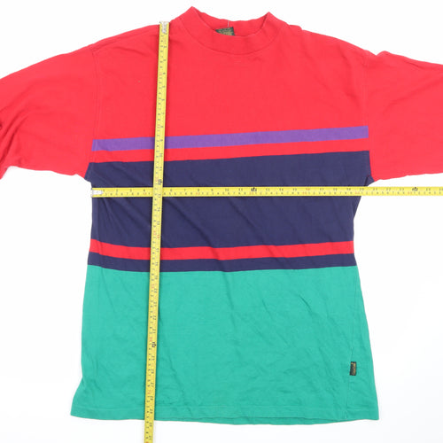 Cross Creek Men's Multicoloured Long Sleeve Crew Neck T-Shirt XL