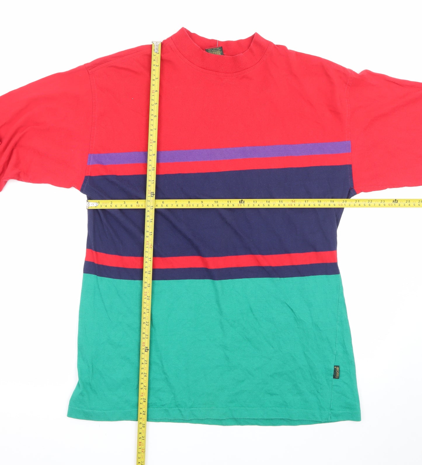 Cross Creek Men's Multicoloured Long Sleeve Crew Neck T-Shirt XL