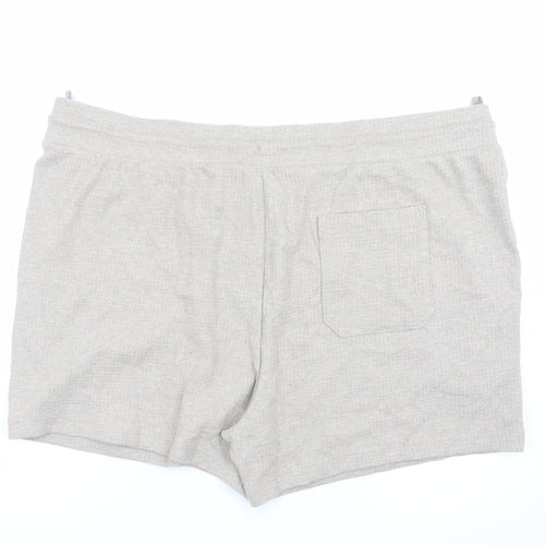 Marks and Spencer Men's Beige 3XL Sweat Shorts with Drawstring