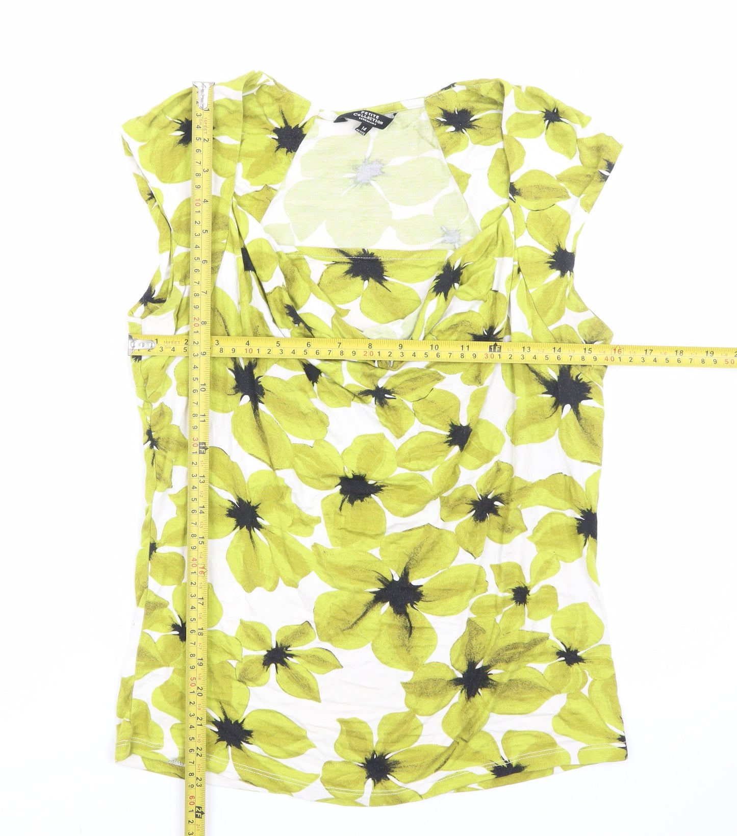 Debenhams Petite Floral Cowl Neck Blouse Top Women’s Size 14
