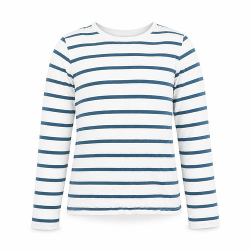 John Lewis Girls Blue Stripe Long Sleeve Cotton T-Shirt Age 10 Years