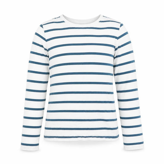 John Lewis Girls Blue Stripe Long Sleeve Cotton T-Shirt Age 10 Years