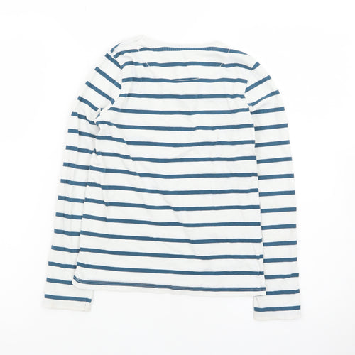 John Lewis Girls Blue Stripe Long Sleeve Cotton T-Shirt Age 10 Years