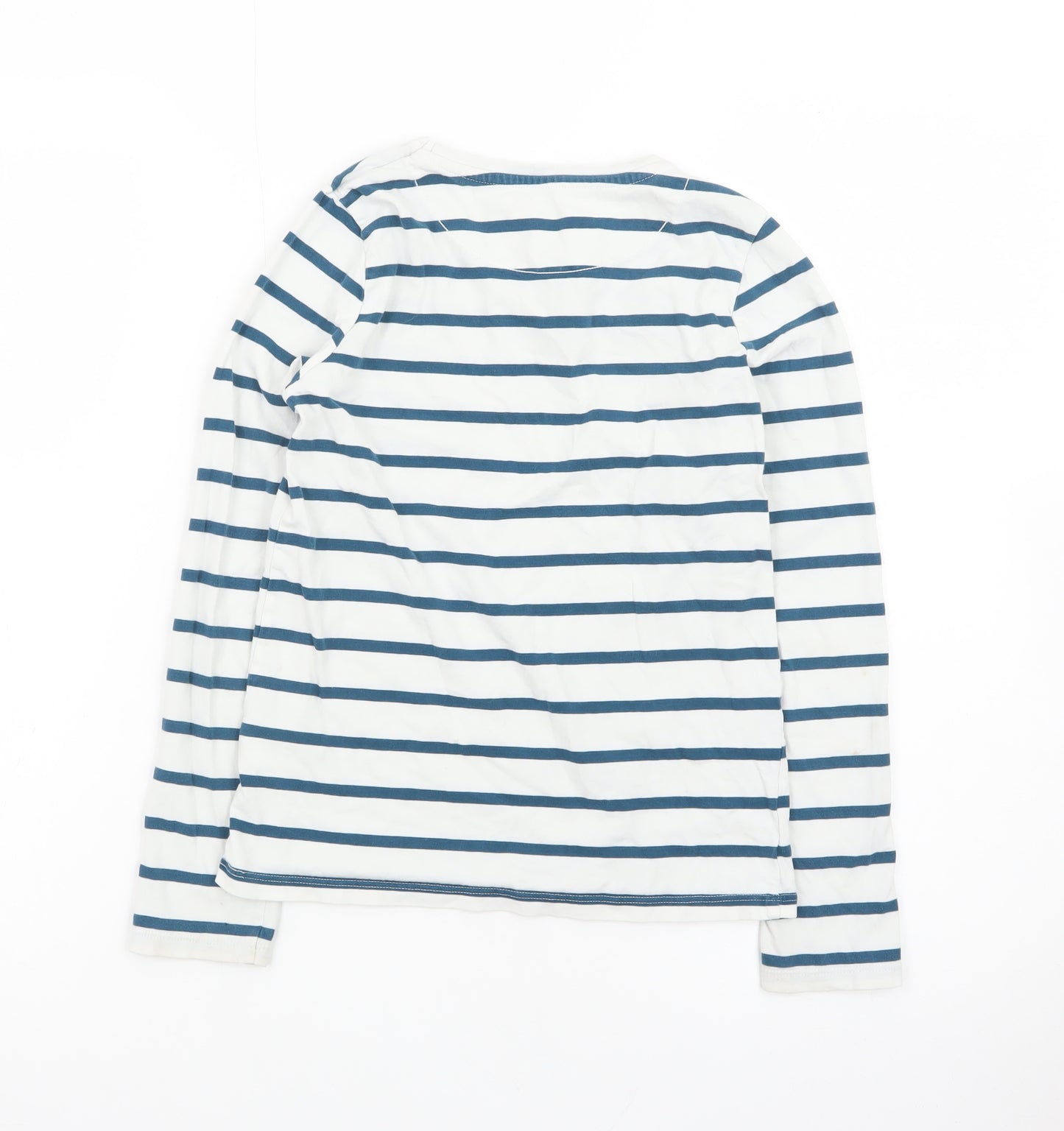 John Lewis Girls Blue Stripe Long Sleeve Cotton T-Shirt Age 10 Years