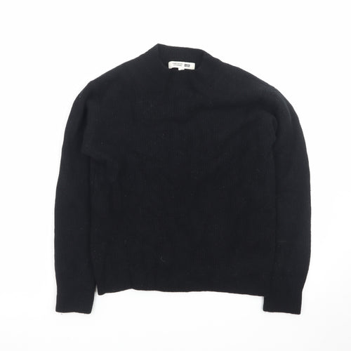 Uniqlo Men’s Black Wool Crew Neck Pullover Jumper Size S