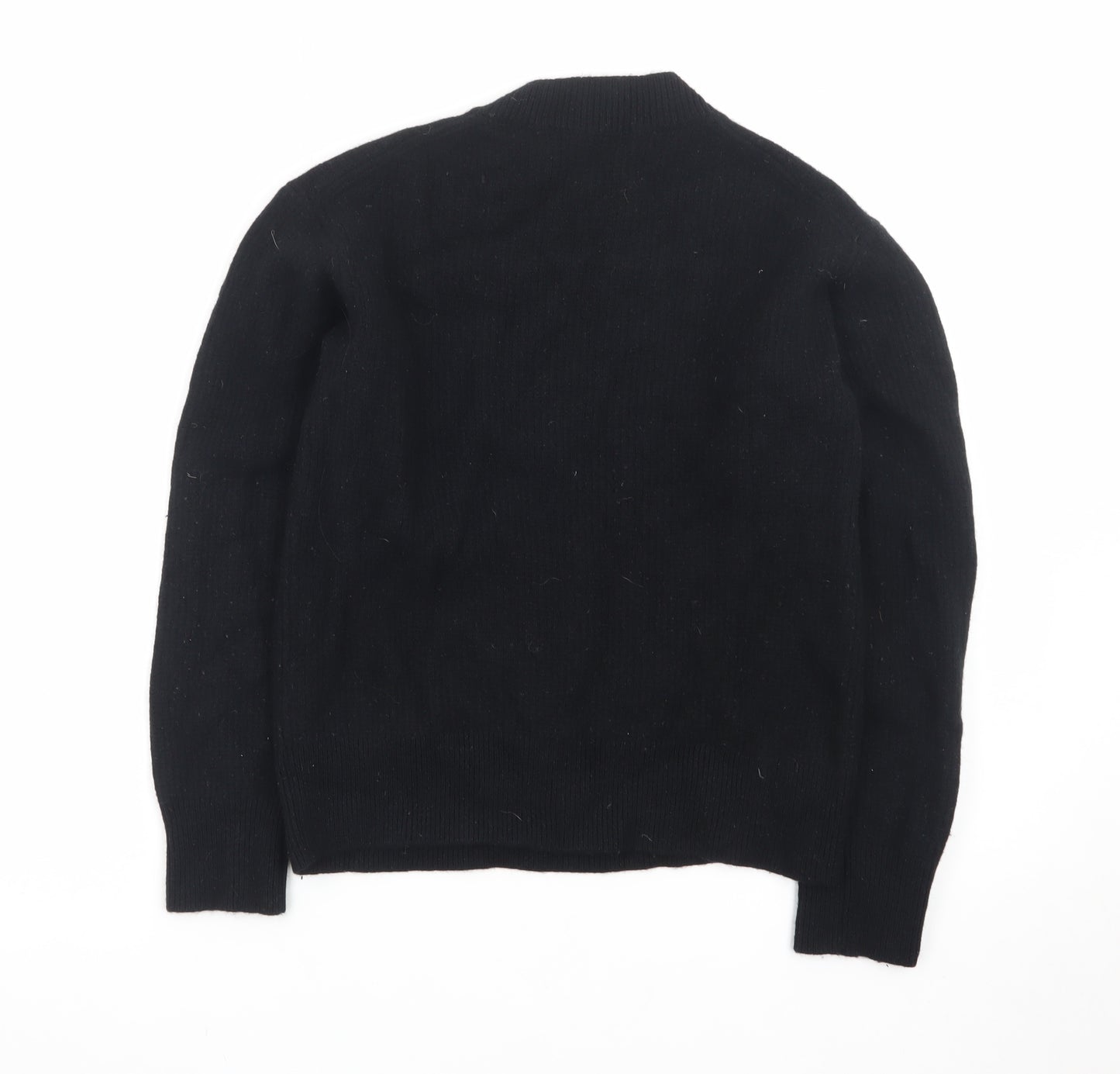 Uniqlo Men’s Black Wool Crew Neck Pullover Jumper Size S