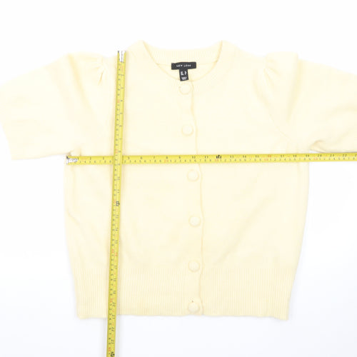 New Look Women’s Ivory Short Sleeve Puff Cardigan UK 12