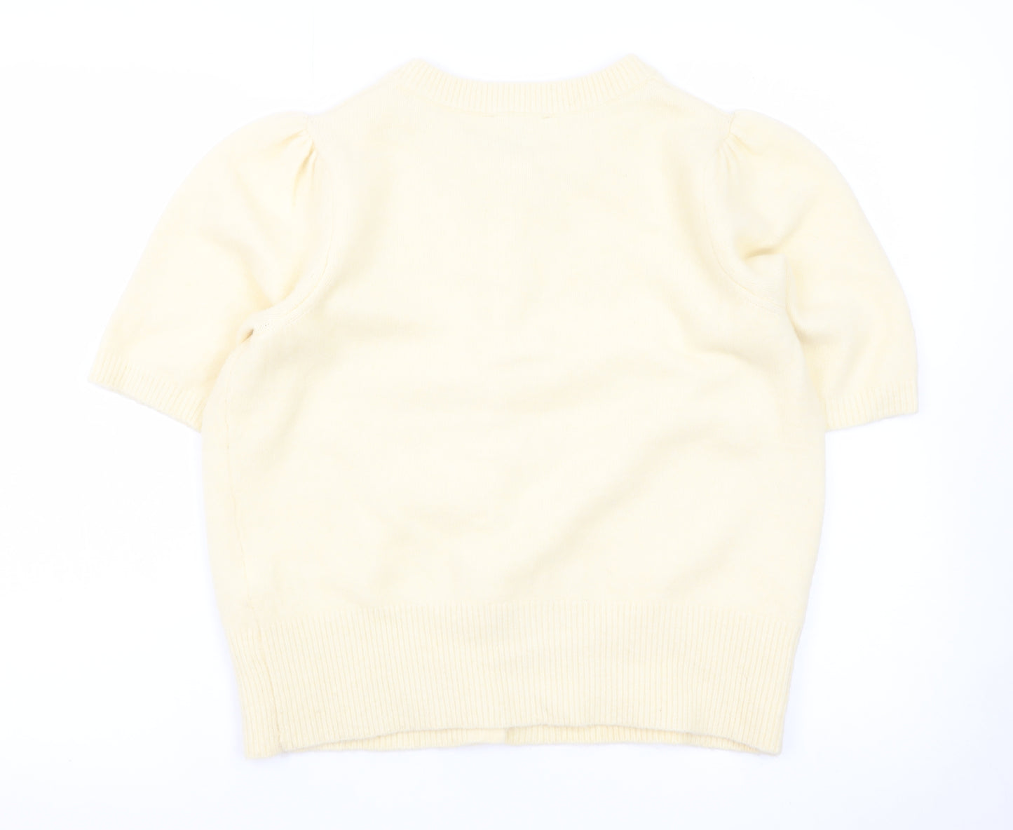 New Look Women’s Ivory Short Sleeve Puff Cardigan UK 12