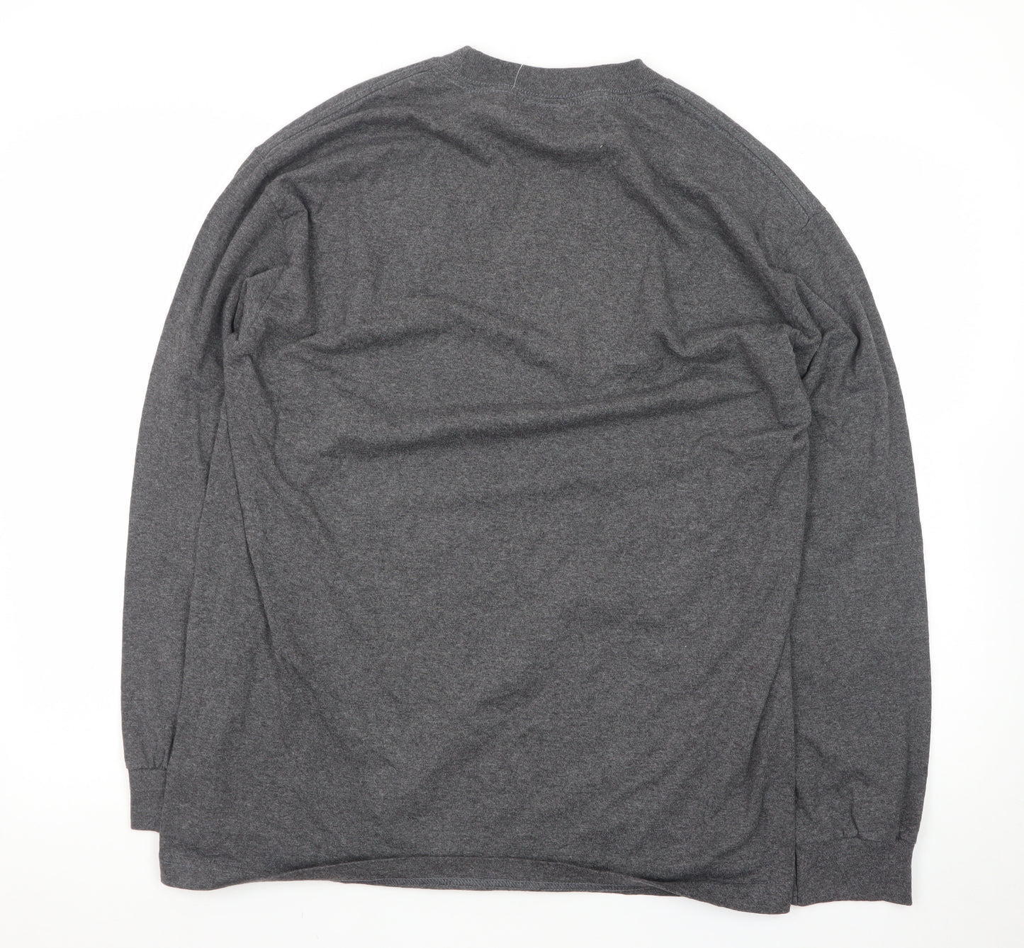 NFL Team Apparel Men's Grey Broncos Long Sleeve T-Shirt Size L
