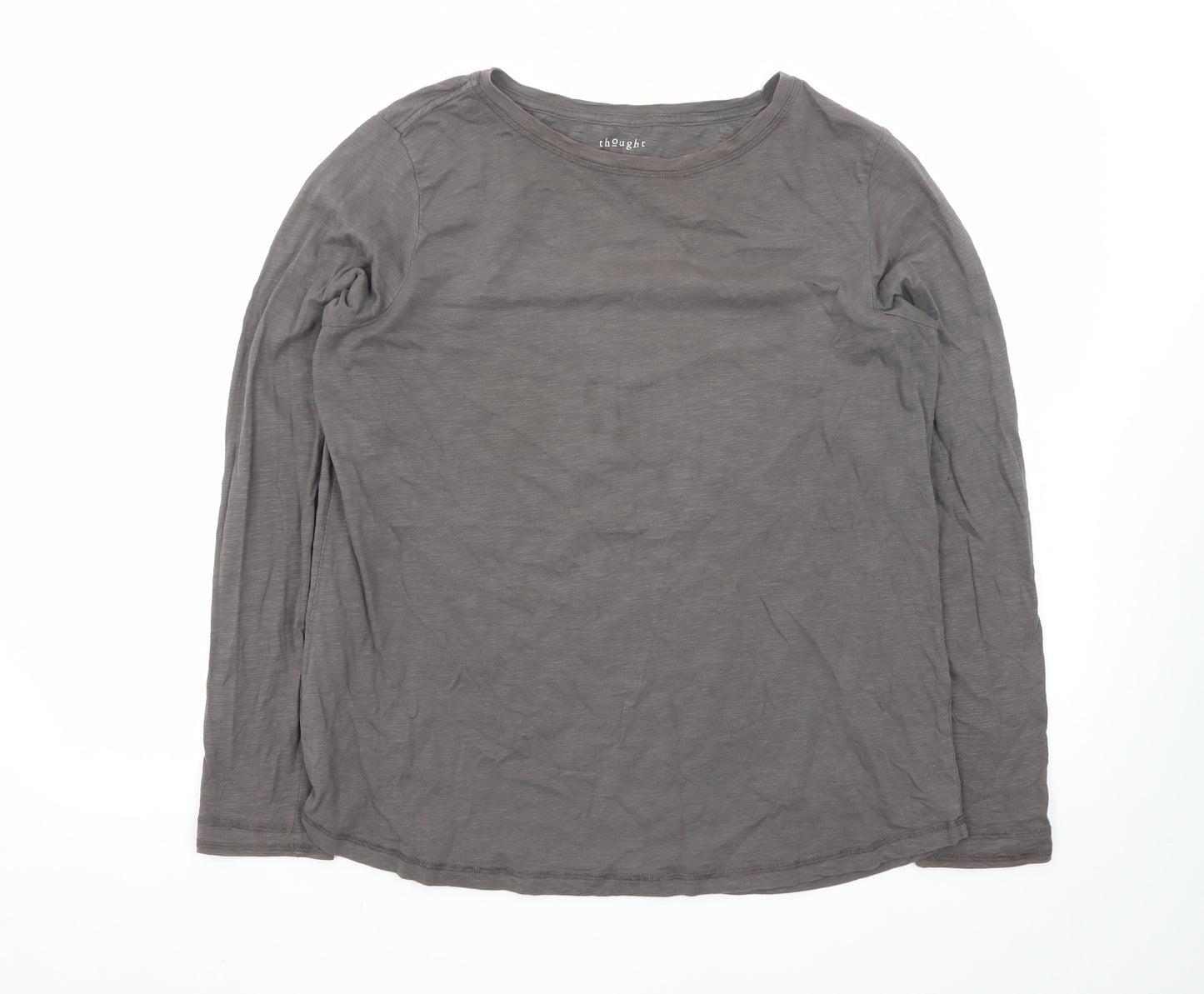 Thought Women’s Grey Organic Cotton Long Sleeve T-Shirt Size 16