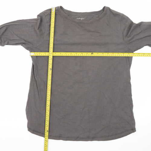 Thought Women’s Grey Organic Cotton Long Sleeve T-Shirt Size 16