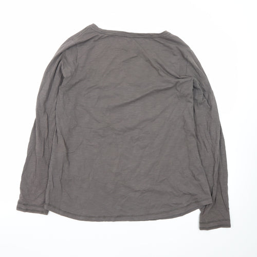 Thought Women’s Grey Organic Cotton Long Sleeve T-Shirt Size 16