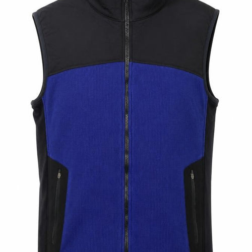 L.L.Bean Men's Blue Black Fleece Bodywarmer Gilet Vest Size L Regular