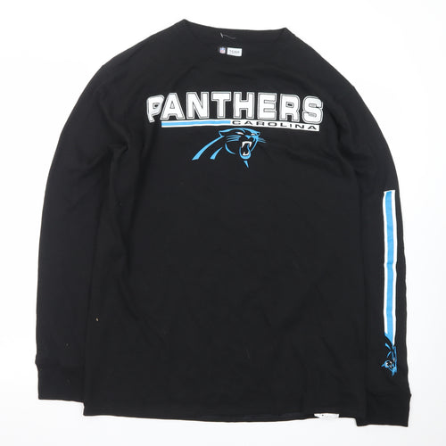 NFL Team Apparel Men's Black Carolina Panthers Long Sleeve T-Shirt Size L