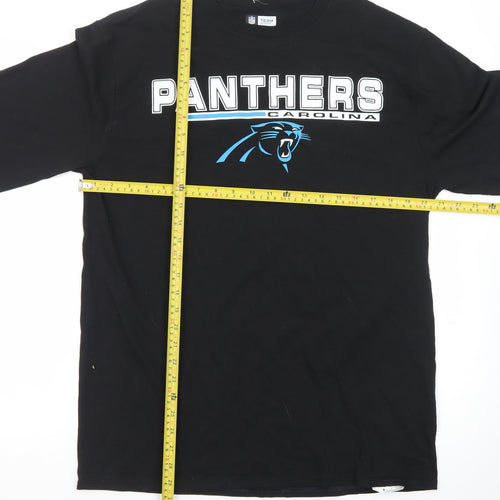 NFL Team Apparel Men's Black Carolina Panthers Long Sleeve T-Shirt Size L