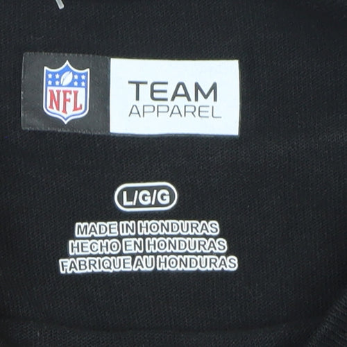 NFL Team Apparel Men's Black Carolina Panthers Long Sleeve T-Shirt Size L