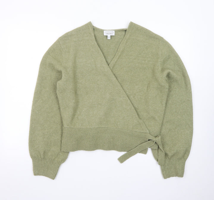 & Other Stories Women Green Wool Cashmere Wrap Jumper S