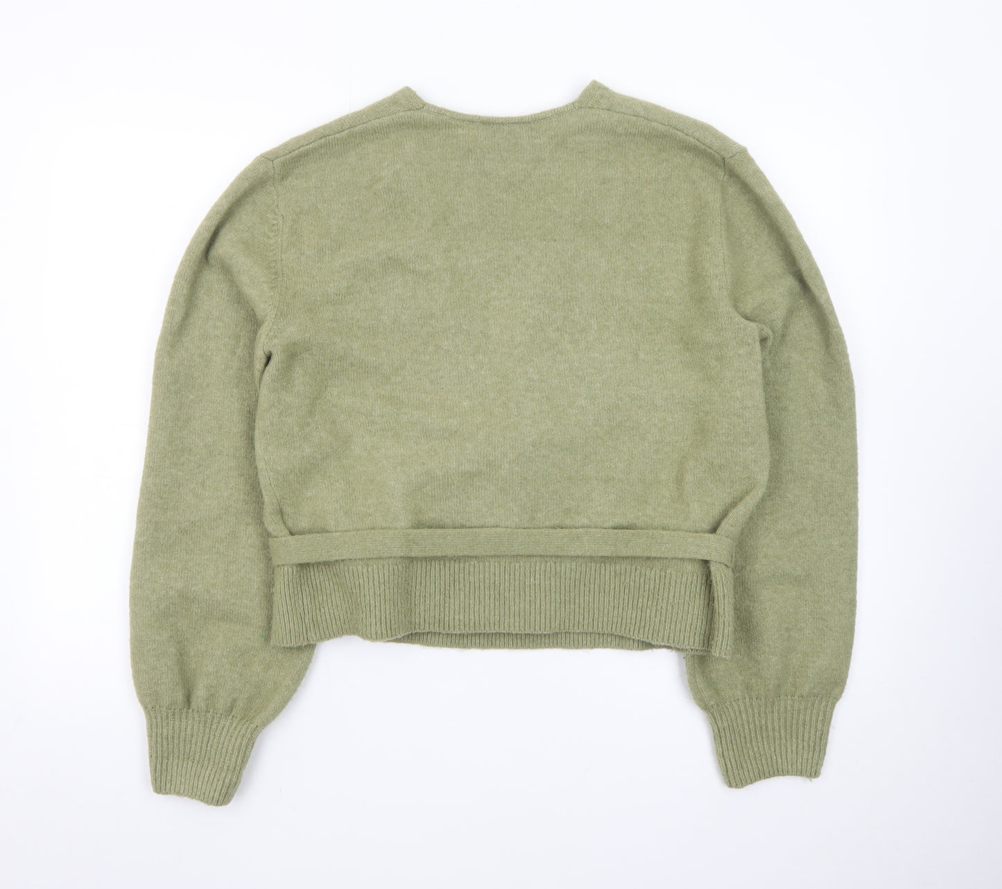 & Other Stories Women Green Wool Cashmere Wrap Jumper S