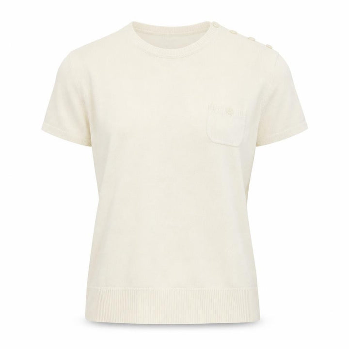 Gap Women Ivory Short Sleeve Knit Pullover Jumper M