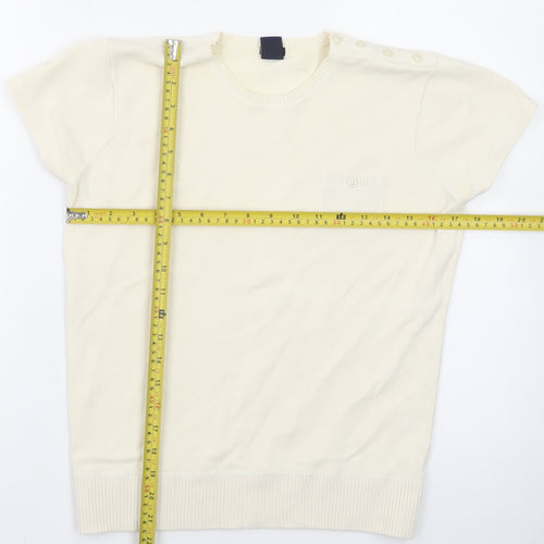GAP Women Ivory Short Sleeve Knit Pullover Jumper M