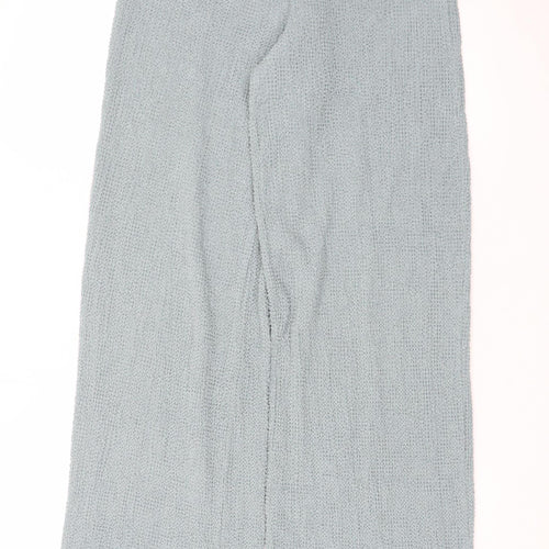 Zara Women’s Grey Wide-Leg Knit Trousers Size S