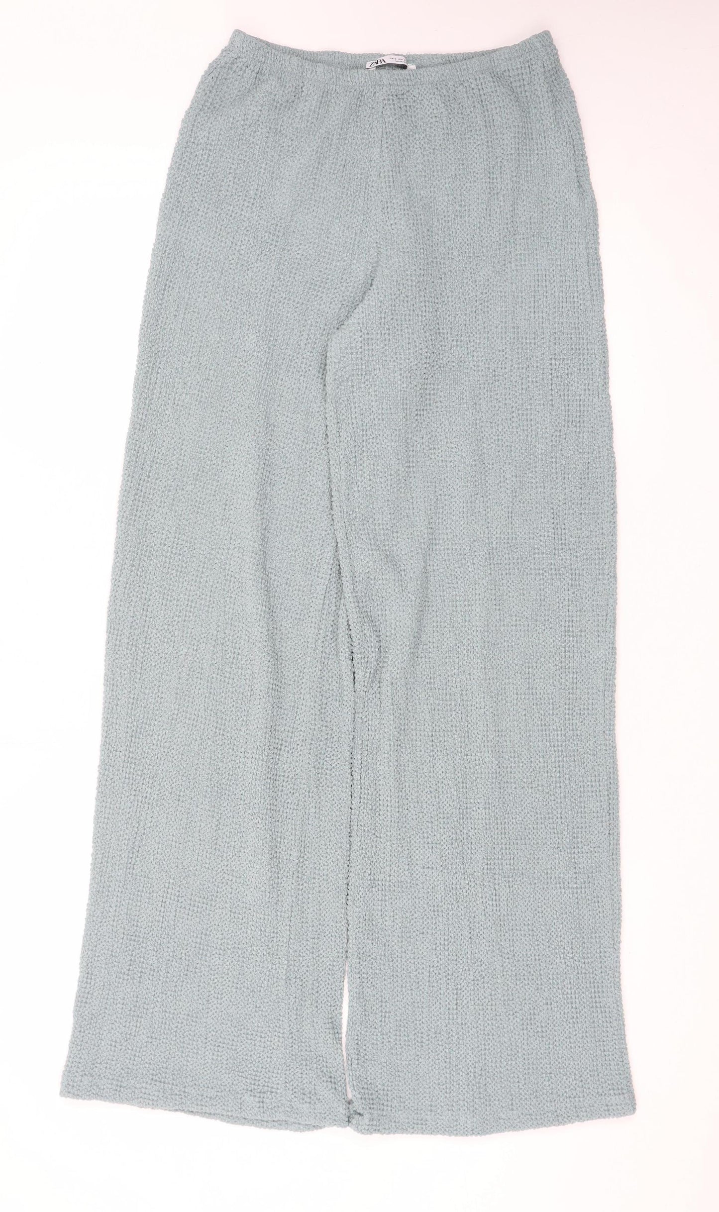Zara Women’s Grey Wide-Leg Knit Trousers Size S