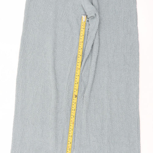 Zara Women’s Grey Wide-Leg Knit Trousers Size S