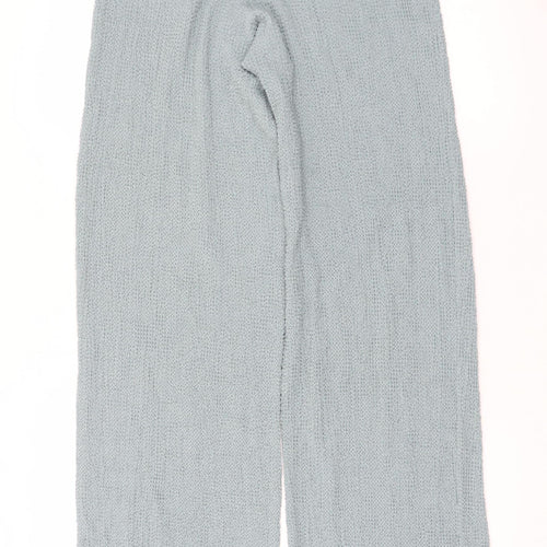 Zara Women’s Grey Wide-Leg Knit Trousers Size S