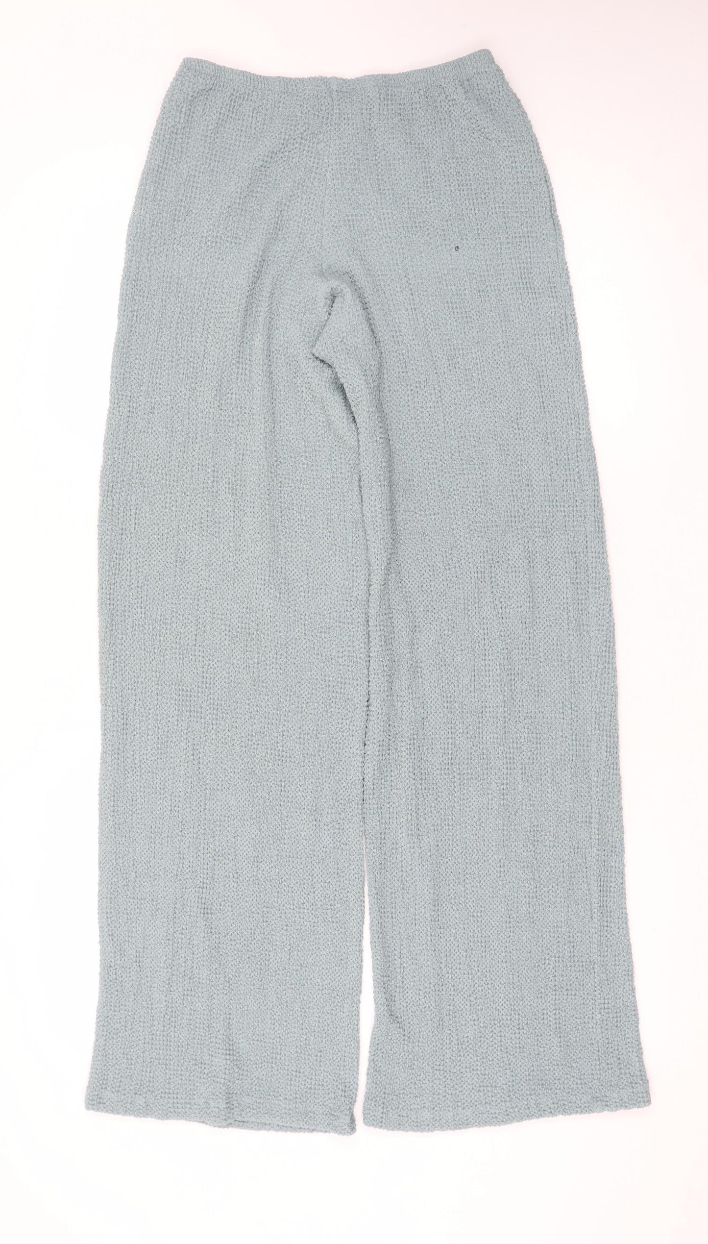 Zara Women’s Grey Wide-Leg Knit Trousers Size S
