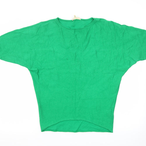 Phase Eight Women Green Relaxed Dolman Sleeve Knit Jumper S