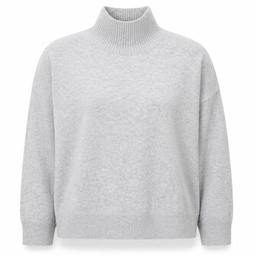 French Connection Women Grey Roll Neck Jumper M Knit Wool Blend