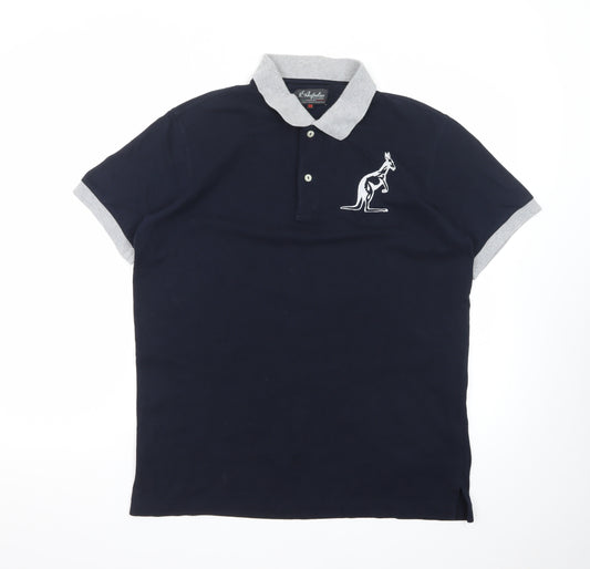 Australian by L'Alpina Men's Blue 2XL Cotton Polo Shirt
