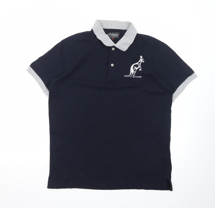 Australian by L'Alpina Men's Blue 2XL Cotton Polo Shirt
