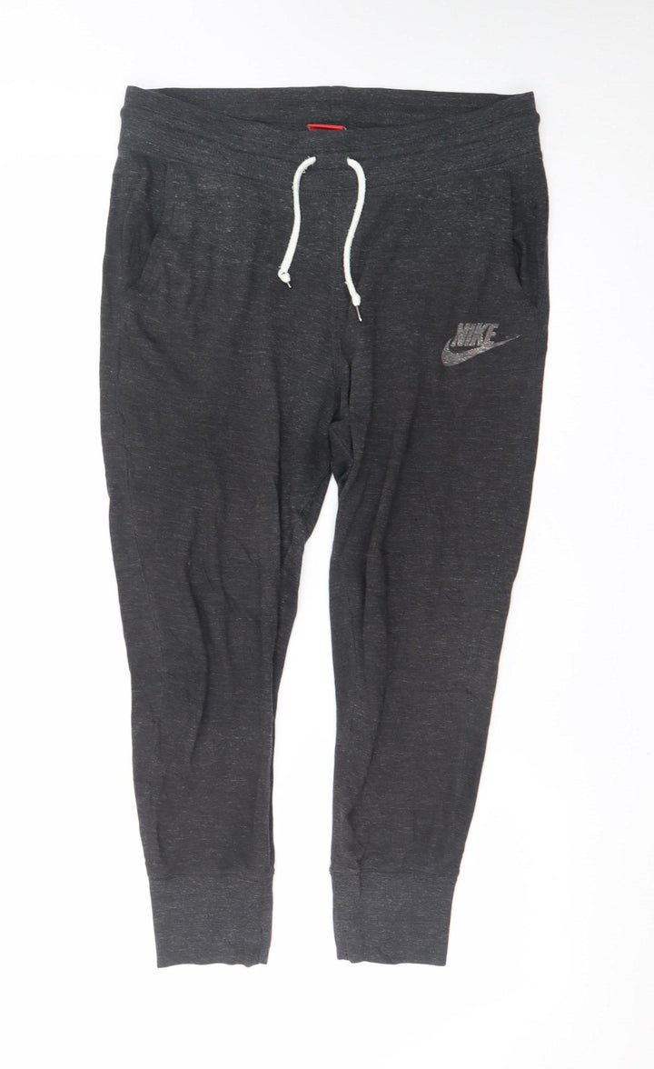 Nike Men's Black Jogger Trousers M Regular Fit Cotton Blend