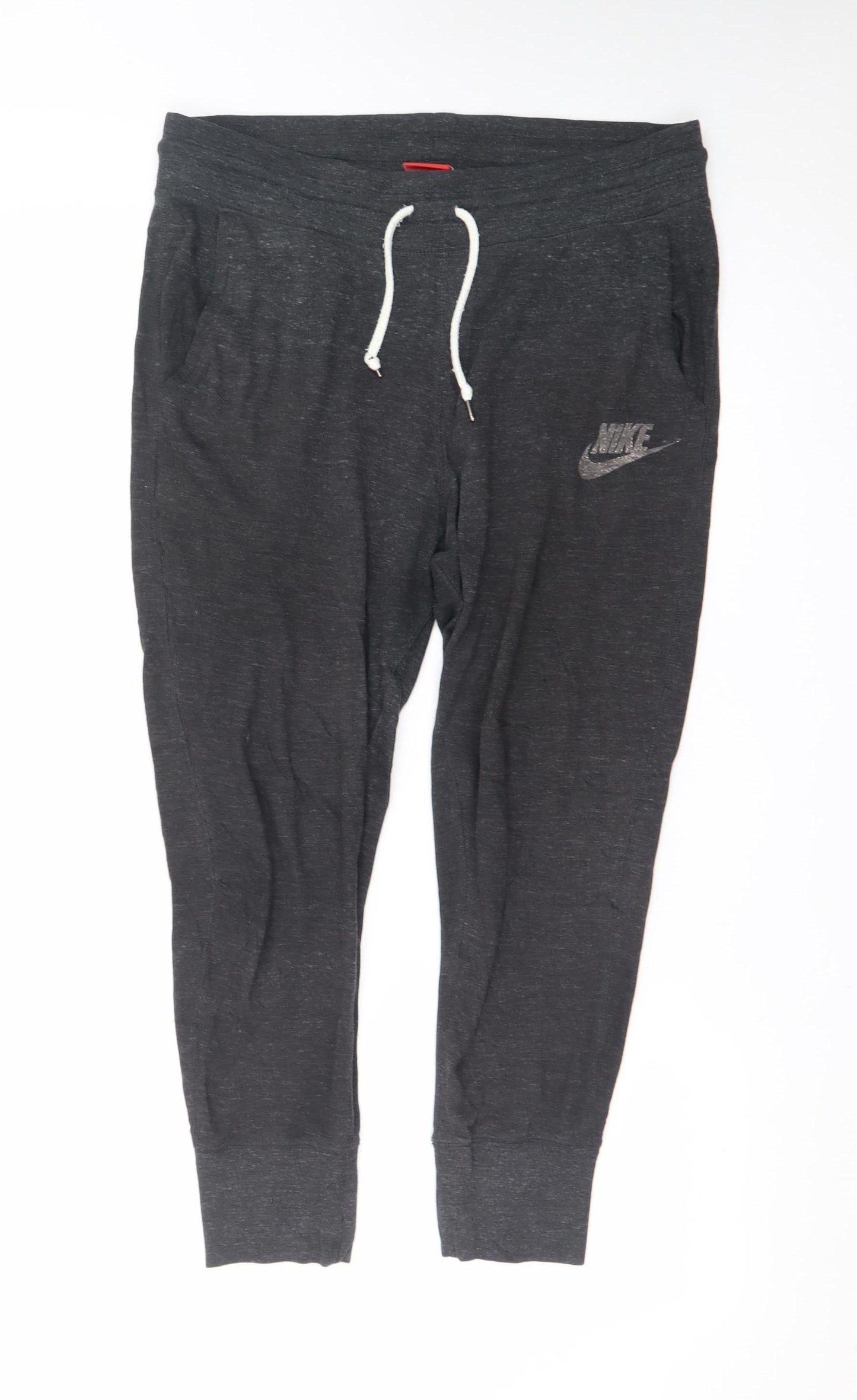 Nike Men's Black Jogger Trousers M Regular Fit Cotton Blend