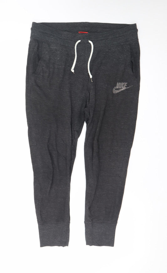 Nike Men's Black Jogger Trousers M Regular Fit Cotton Blend
