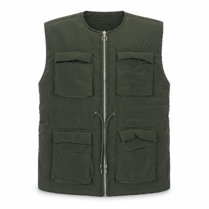 Nasty Gal Women Green Size 12 Padded Utility Waistcoat