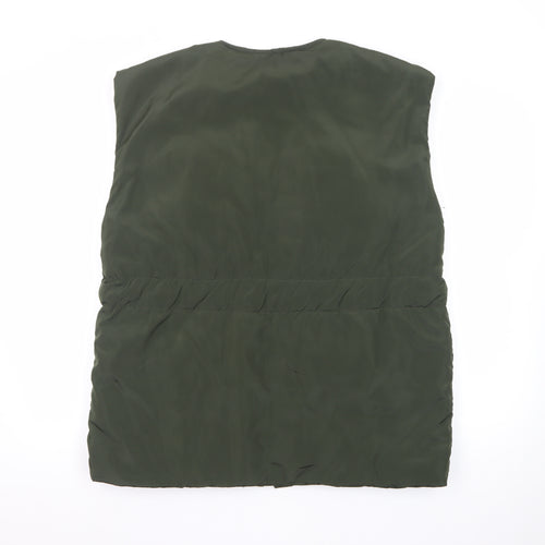 Nasty Gal Women Green Size 12 Padded Utility Waistcoat