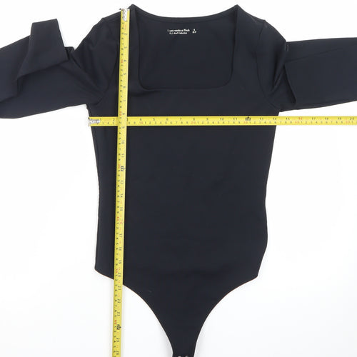 Abercrombie & Fitch Women's Black Long Sleeve Bodysuit, Size S Slim Fit