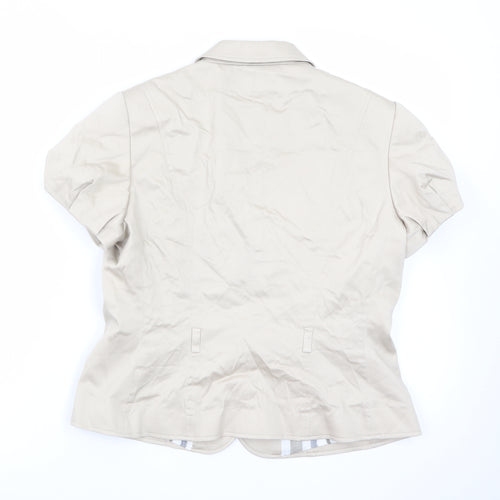 Paul Costelloe Dressage Women's Beige Short Sleeve Suit Jacket UK 12