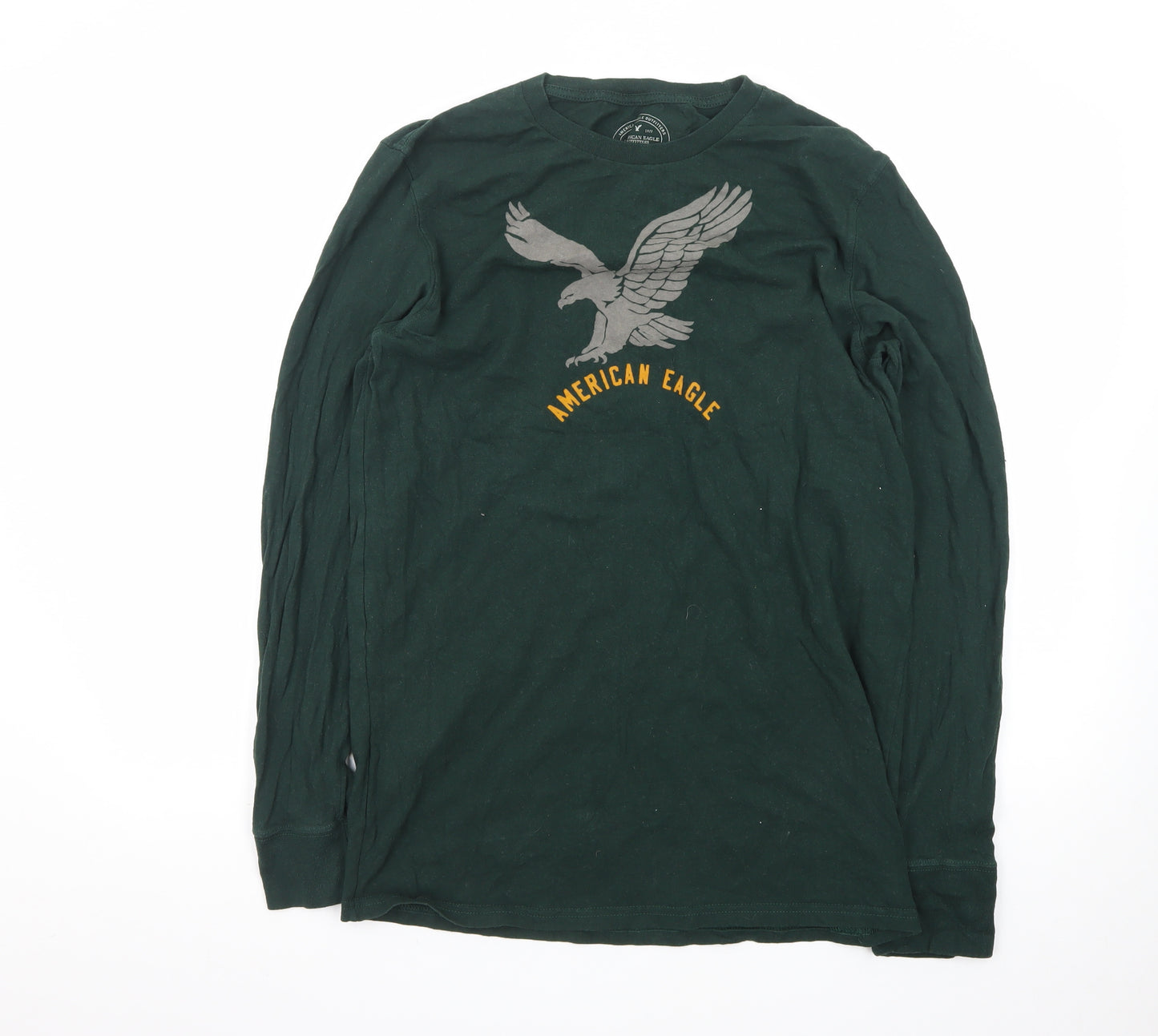 American Eagle Men’s Green Long Sleeve Athletic Fit T-Shirt MT