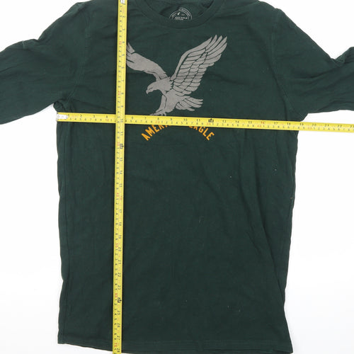 American Eagle Men’s Green Long Sleeve Athletic Fit T-Shirt MT