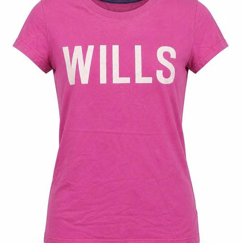 Jack Wills Womens Pink Basic Crew Neck Cotton T-Shirt Size 10