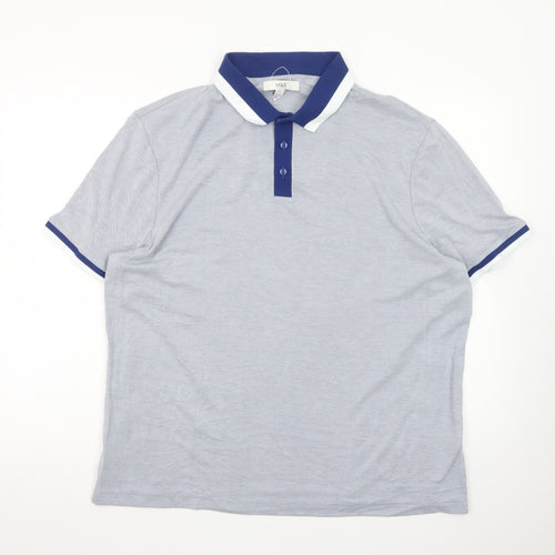 Marks and Spencer Men’s Blue XL Cotton Polo Shirt Regular Fit